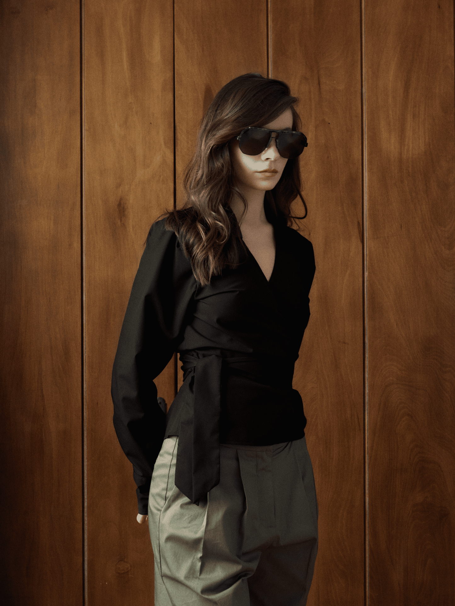 Camisa Cruzada 126 - Negro