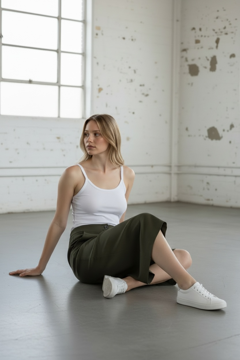 Falda Recta 106 - Verde