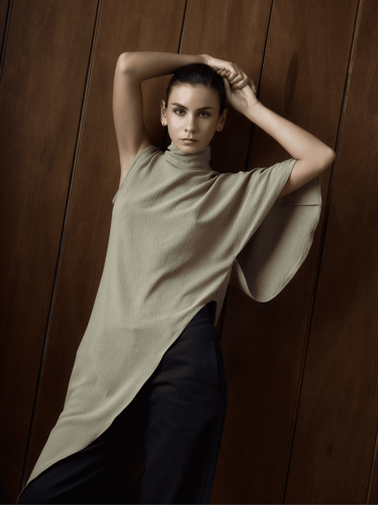 Polera Asimétrica 123 - Beige
