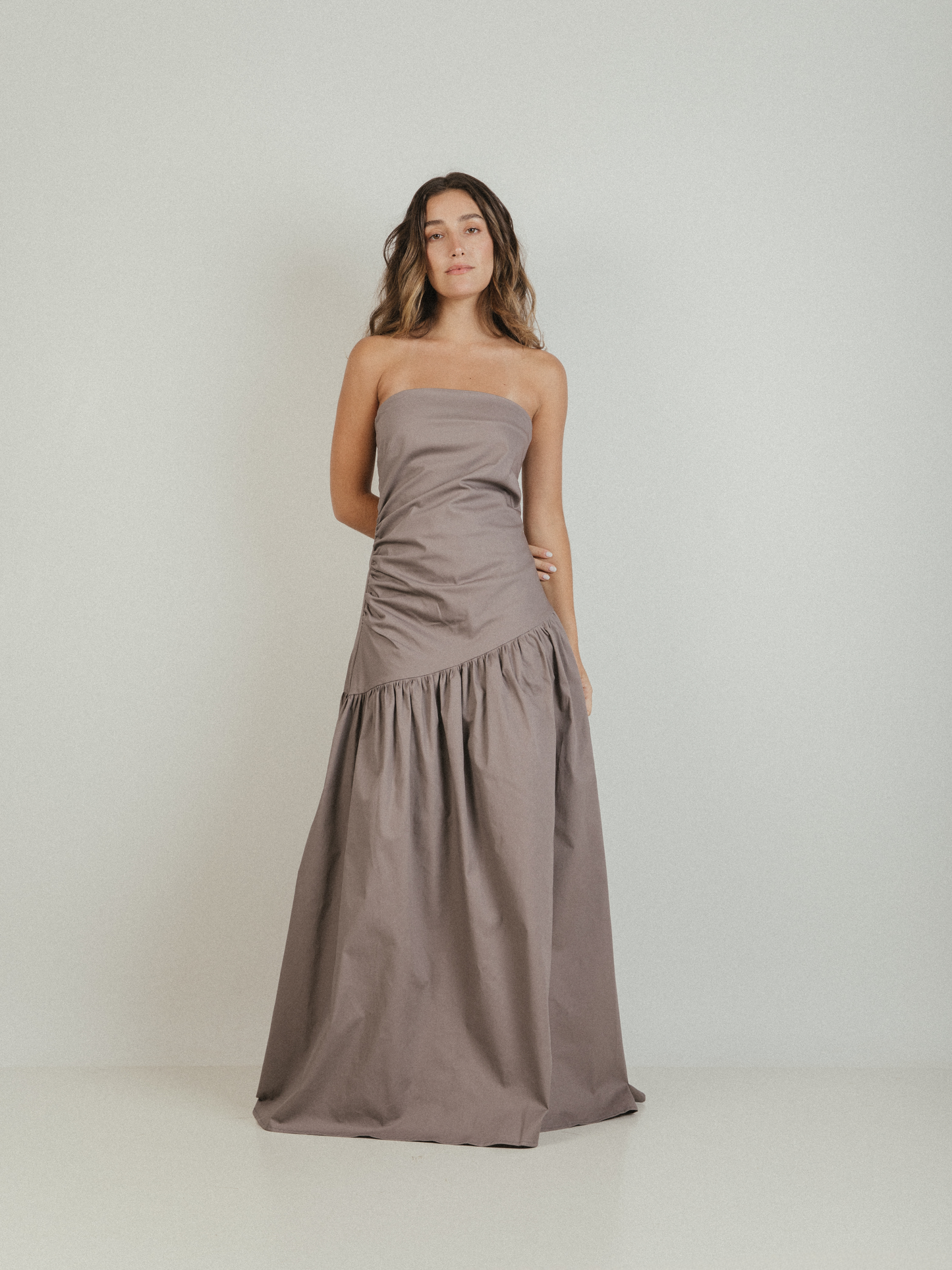 Vestido Strapless 115 - Gris