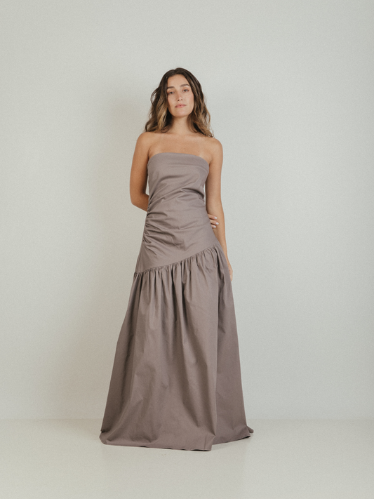 Vestido Strapless 115 - Gris