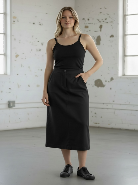 Falda Recta 106 - Negro